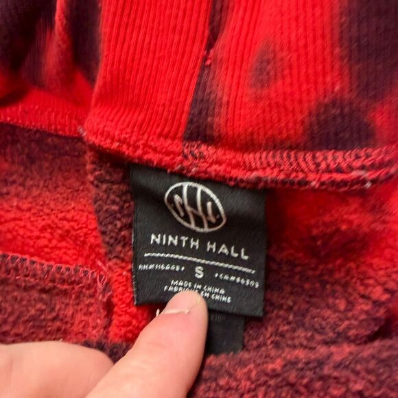 Ninth Hall Scribbles Red Black Tie Dye Joggers Small ‘Sick & Tired’ Graphic - Picture 10 of 11